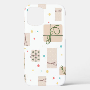 Funda Para iPhone 12 Patrón continuo con cajas de regalo. Regalos empaq