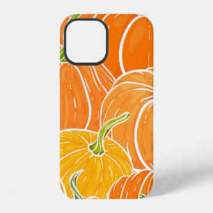 Funda Para iPhone 12 Patrón continuo con calabaza dibujada a mano en es