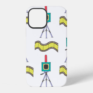 Funda Para iPhone 12 Patrón continuo con cámaras y tiras de película en