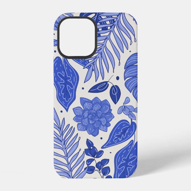 Funda Para iPhone Patrón continuo con flores (Reverso )