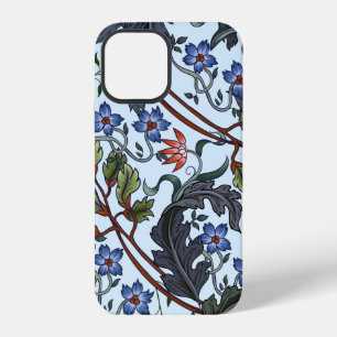 Funda Para iPhone 12 Patrón continuo con flores en estilo art déco. M