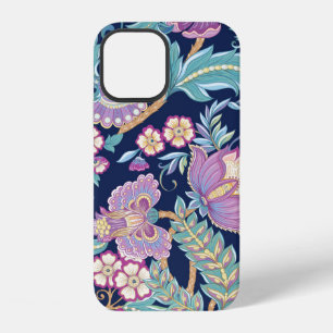 Funda Para iPhone 12 Patrón continuo con flores ornamentales estilizada
