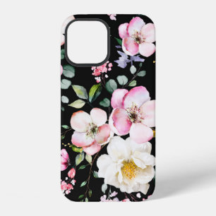 Funda Para iPhone 12 Patrón continuo con flores y hojas de primavera. H