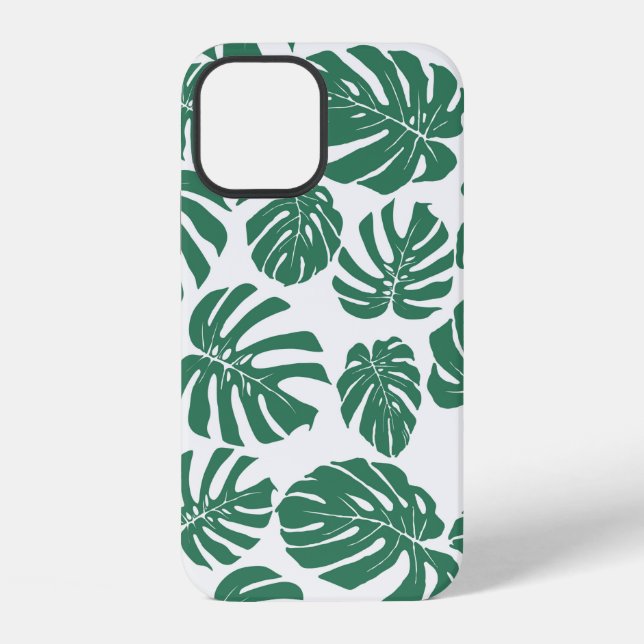 Funda Para iPhone Patrón continuo con hojas de Monstera. Decorati (Reverso )
