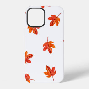 Funda Para iPhone 12 Patrón continuo con hojas de otoño. Acuarela ma