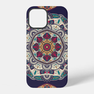 Funda Para iPhone 12 Patrón continuo con hombre étnico floral ornamenta