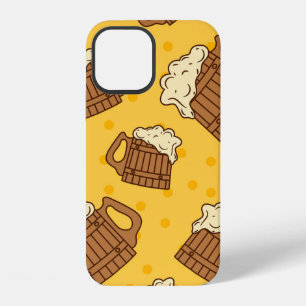 Funda Para iPhone 12 Patrón continuo con jarras de cerveza de espuma de