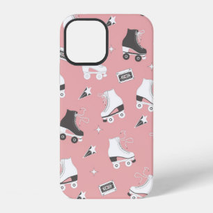Funda Para iPhone 12 Patrón continuo con patines de ruedas y cinta t