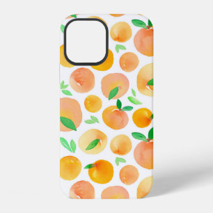 Funda Para iPhone 12 patrón continuo con pavo real pintado a mano con a