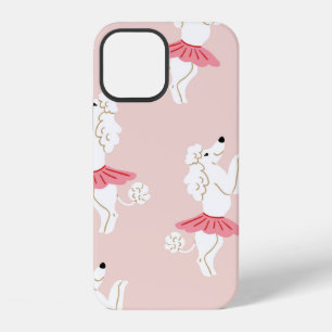 Funda Para iPhone 12 Patrón continuo con perritos caniches lindos en ba