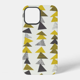 Funda Para iPhone 12 Patrón continuo con varios triángulos en estilo re