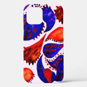 Funda Para iPhone 12 Patrón continuo de acuarela con paisley. Abstracto