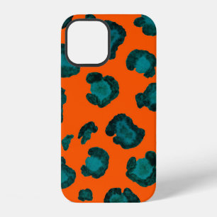 Funda Para iPhone 12 Patrón continuo de acuarela con piel de leopardo.