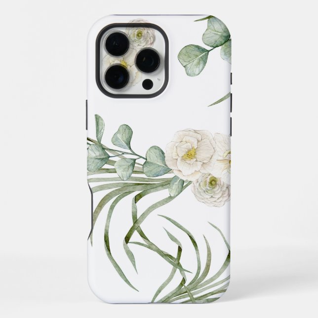 Funda Para iPhone Patrón continuo de acuarela floral (Reverso )