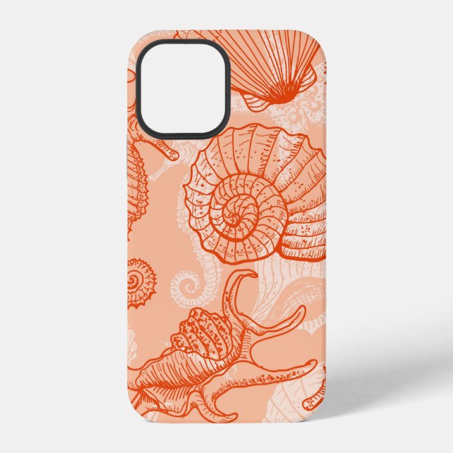 Funda Para iPhone patrón continuo de animales marinos (Reverso )