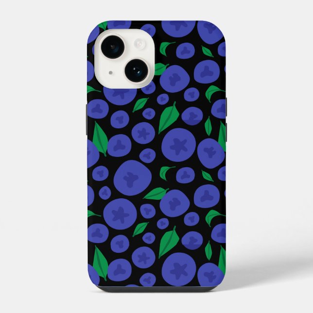 Funda Para iPhone Patrón continuo de arándanos (Reverso )
