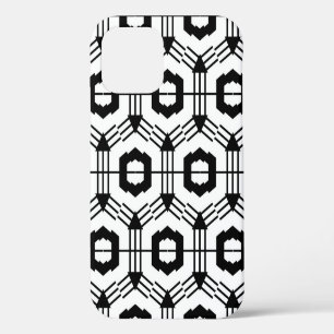 Funda Para iPhone 12 Patrón continuo de arte. Fondo geométrico vintage