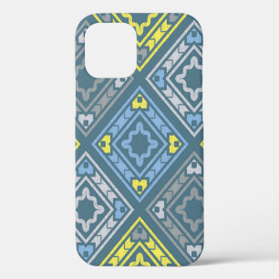 Funda Para iPhone 12 Patrón continuo de arte. Motivo folclórico. Geomet