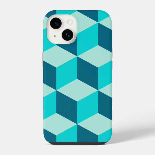 Funda Para iPhone Patrón continuo de bloques de construcción del Niñ (Reverso )