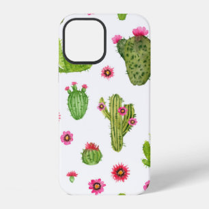 Funda Para iPhone 12 Patrón continuo de cactus pintado a mano con acuar