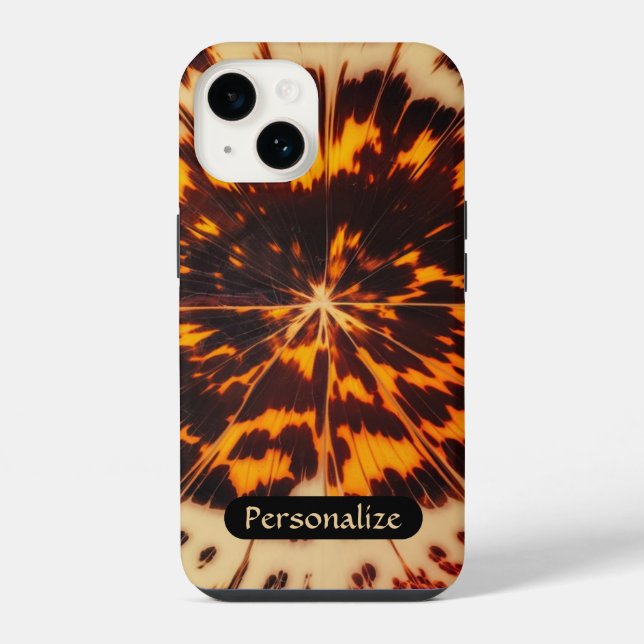 Funda Para iPhone Patrón continuo de caparazón de tortuga | Marrón n (Reverso )
