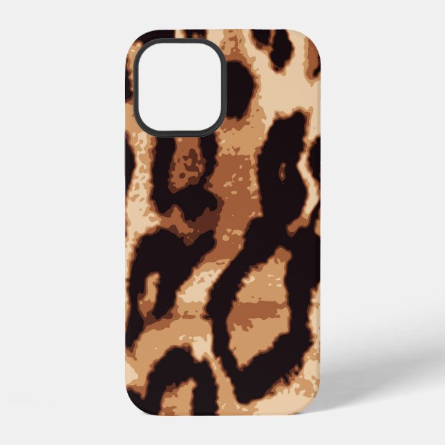 Funda Para iPhone Patrón continuo de estampado de leopardo (Reverso )