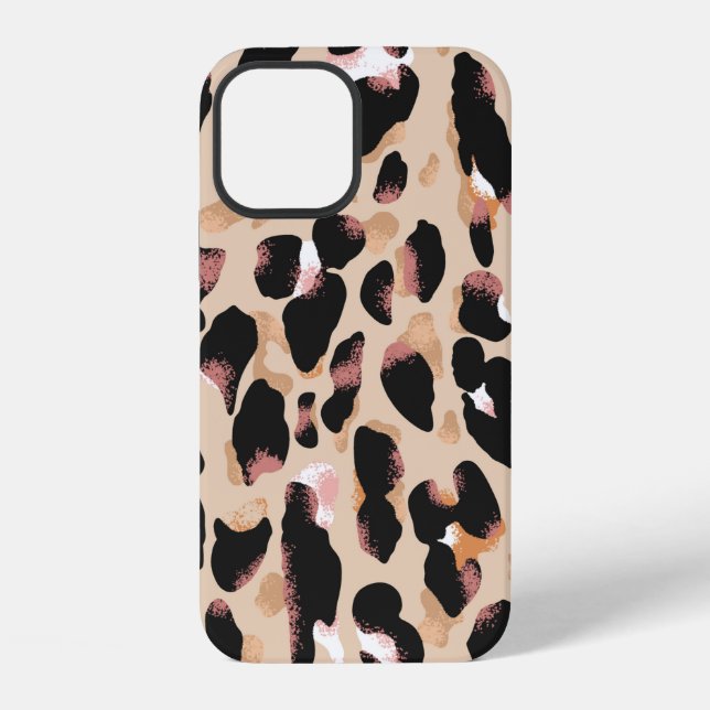 Funda Para iPhone Patrón continuo de estampado de leopardo (Reverso )