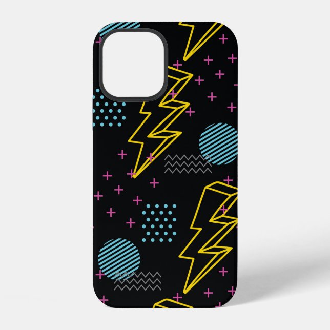 Funda Para iPhone patrón continuo de estilo de los 90 (Reverso )