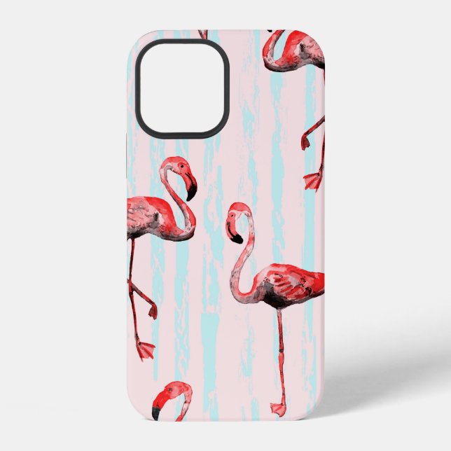 Funda Para iPhone patrón continuo de flamenco (Reverso )