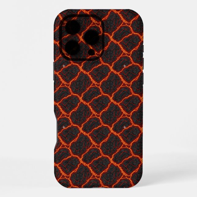 Funda Para iPhone Patrón continuo de flujo de lava (Reverso )