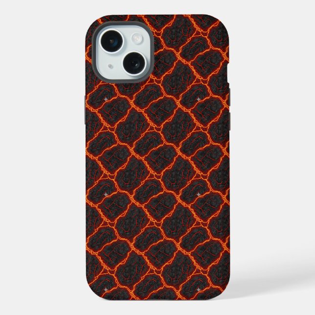 Funda Para iPhone Patrón continuo de flujo de lava (Reverso )