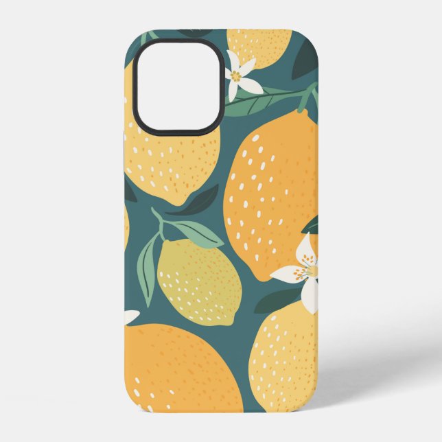 Funda Para iPhone Patrón continuo de frutas de limón (Reverso )