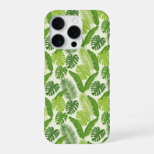 Funda Para iPhone 16 Pro Patrón continuo de hojas tropicales y Monstera
