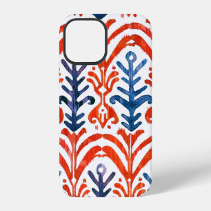 Funda Para iPhone 12 Patrón continuo de Ikat en acuarela. Flora decorat