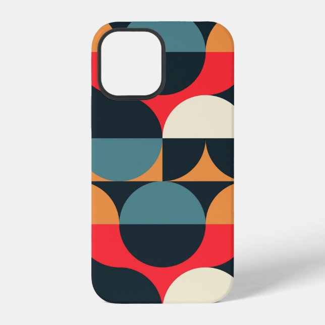 Funda Para iPhone Patrón continuo de ilusión de círculos. (Reverso )