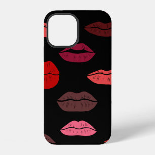 Funda Para iPhone 12 Patrón continuo de labios coloridos
