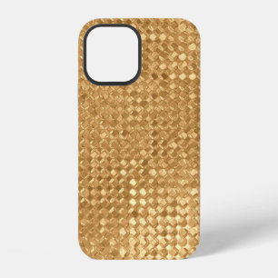 Funda Para iPhone 12 Patrón continuo de lámina de oro, textura brillant