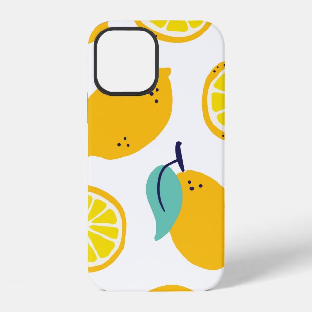 Funda Para iPhone Patrón continuo de limones (Reverso )