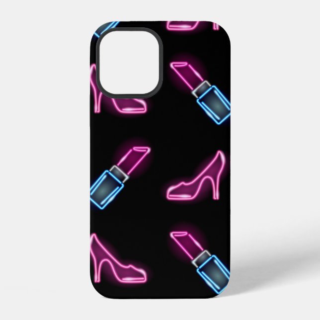Funda Para iPhone Patrón continuo de moda con iconos de lápiz labial (Reverso )