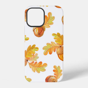 Funda Para iPhone 12 patrón continuo de otoño con hojas de roble colori