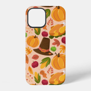 Funda Para iPhone 12 Patrón continuo de otoño, textura de dibujos anima