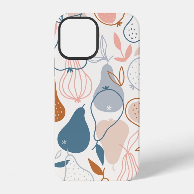 Funda Para iPhone Patrón continuo de pera elegante en estilo escandi (Reverso )