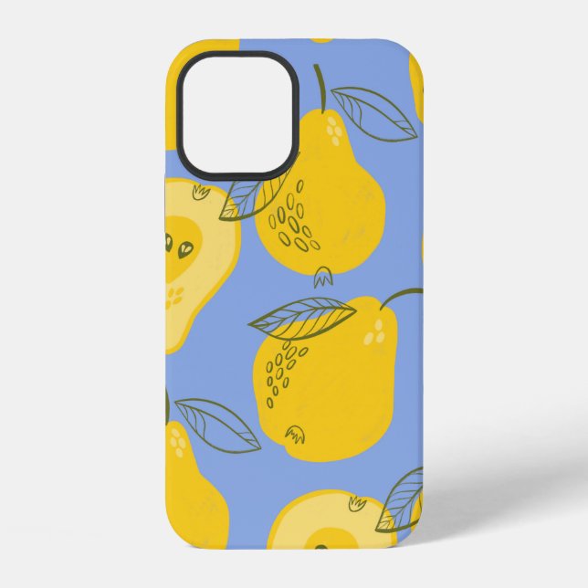 Funda Para iPhone Patrón continuo de peras (Reverso )