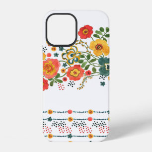 Funda Para iPhone 12 Patrón continuo de pintura en acuarela con flores