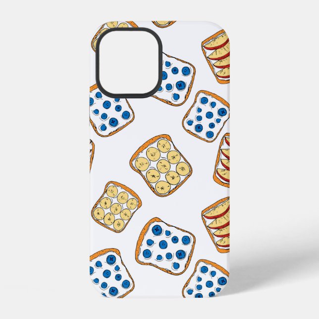 Funda Para iPhone Patrón continuo de tostada (Reverso )