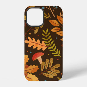 Funda Para iPhone 12 Patrón continuo decorado con hojas de otoño, para