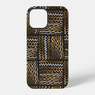 Funda Para iPhone 12 patrón continuo dibujado a mano de lujo