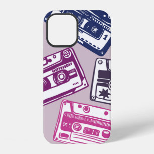 Funda Para iPhone 12 patrón continuo dibujado a mano vintage con audio