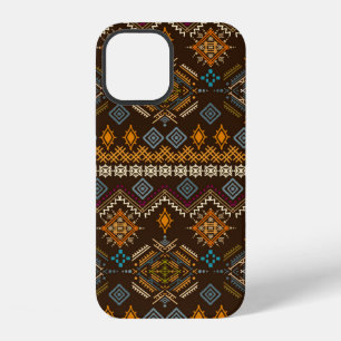 Funda Para iPhone 12 Patrón continuo étnico. Ornamentación boho étnica.