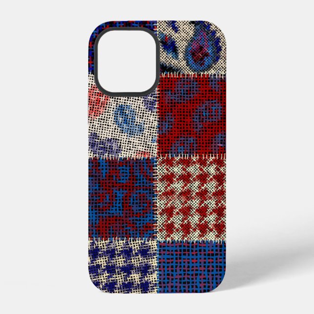 Funda Para iPhone Patrón continuo. Imitación de un patrón de patchwo (Reverso )